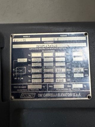 Carretilla elevadora Fiat EU-15 Eléctrica