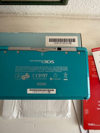 Nintendo 3DS Aqua Blue Completa
