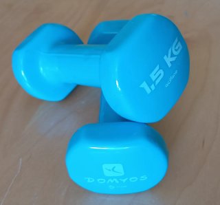 Pareja Mancuernas Domyos 1.5 kg Azul