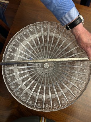 Vaso cristallo lavorato trasparente