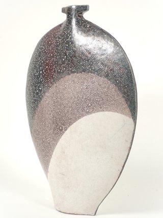 Jarrón Cerámico Diseño Escultórico 31cm