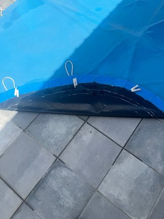 Lona invierno piscina rectangular con semicirculo