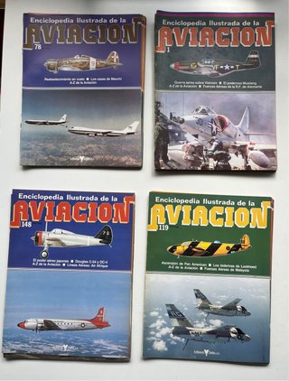 Lote mixto de revistas y fascículos de aviación