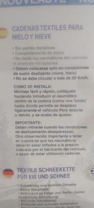 Cadena Textil Nieve y Hielo ISSE C-500