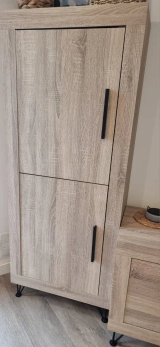 Mueble TV madera y metal