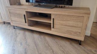 Mueble TV madera y metal