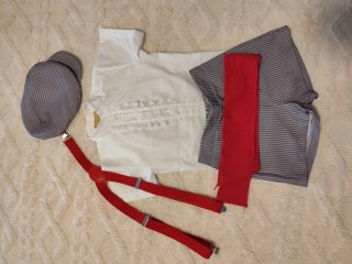 Traje Flamenco Niño Blanco y Rojo