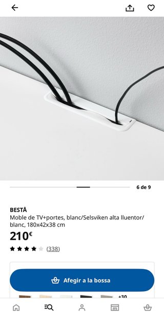 Mueble TV BESTÅ Ikea Blanco