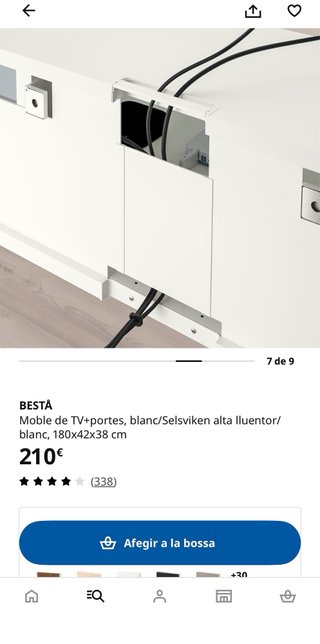 Mueble TV BESTÅ Ikea Blanco