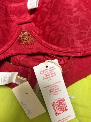 Leilieve by Manicardi Reggiseno + Slip TG 4 Rosso