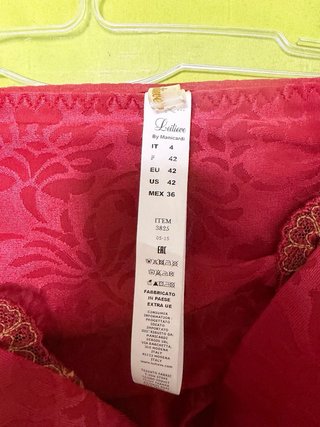 Leilieve by Manicardi Reggiseno + Slip TG 4 Rosso