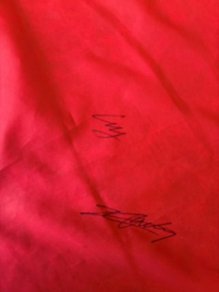 Bandiera Ferrari anni ’80 - Autografata