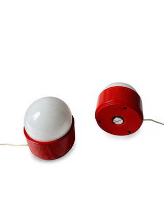 Set di 2 lampade vintage LLUM rosse