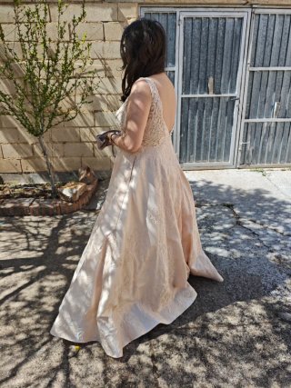 Vestido de boda- fiesta champán
