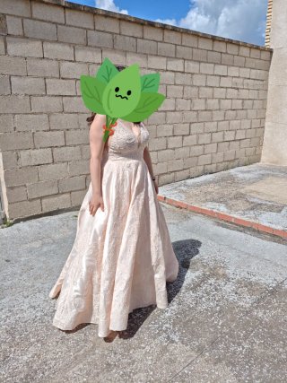 Vestido de boda- fiesta champán