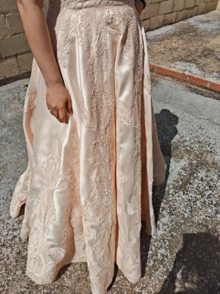 Vestido de boda- fiesta champán