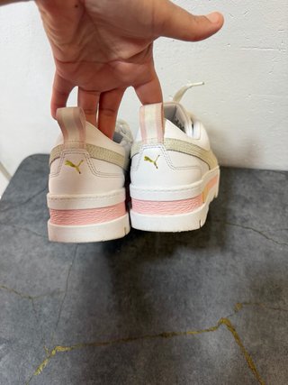 Zapatillas Puma plataforma blancas y rosas