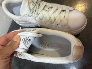 Zapatillas Puma plataforma blancas y rosas