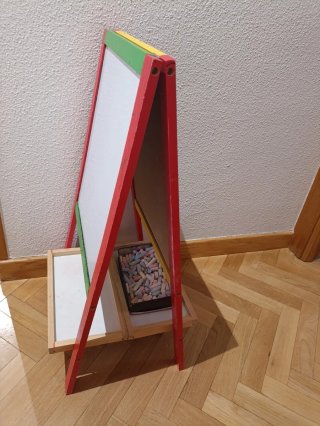 Pizarra Infantil Madera Doble Cara