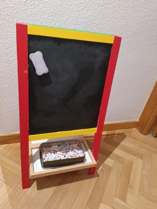 Pizarra Infantil Madera Doble Cara