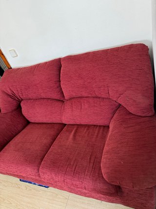 Sofá de 2 plazas rojo