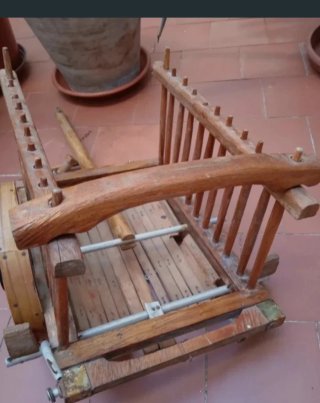 CARRITO HECHO A MANO CARRUAJE MINIATURA ANTIGUO