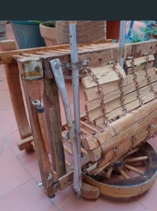 CARRITO HECHO A MANO CARRUAJE MINIATURA ANTIGUO