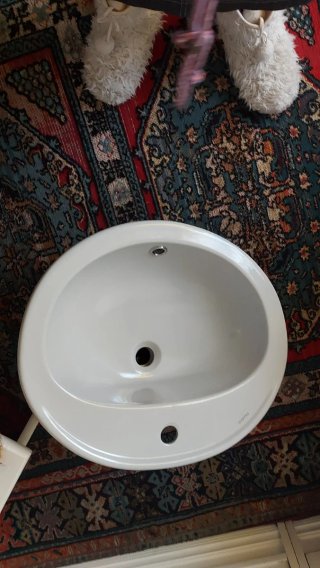 Lavabo ovalado de encastrar Valadares original