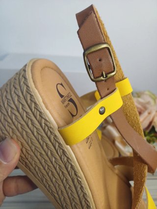 Sandali Simone Martinez Tg 40 Marrone Giallo