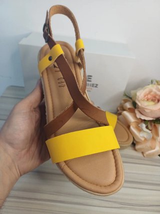 Sandali Simone Martinez Tg 40 Marrone Giallo