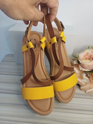 Sandali Simone Martinez Tg 40 Marrone Giallo
