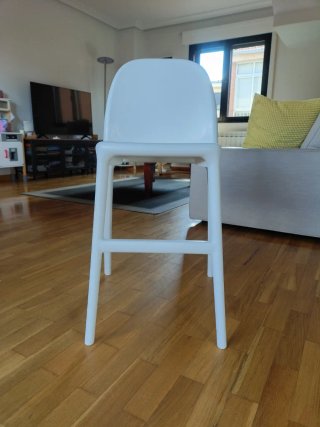 Silla/taburete alto infantil blanco 1 ó 2 unidades