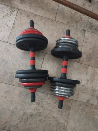 Conjunto Mancuernas y Barra Pesas