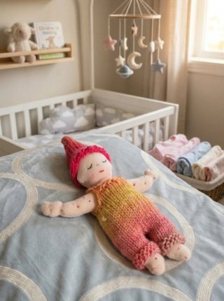 Mini bebé de piel de muñeca. 15 cm