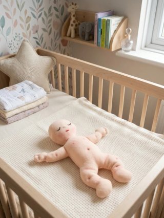 Mini bebé de piel de muñeca. 15 cm