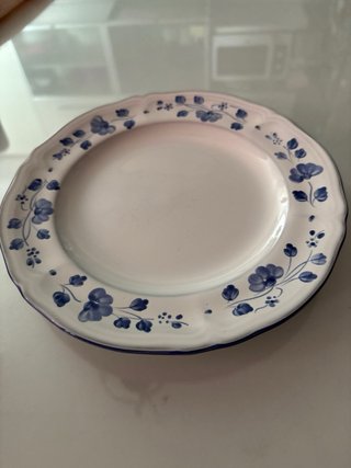 Piatto Herend decorato fiori blu