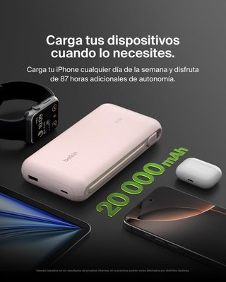Belkin BoostCharge Batería Externa 20.000mAh Rosa