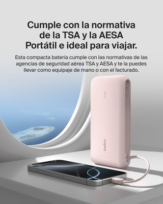 Belkin BoostCharge Batería Externa 20.000mAh Rosa