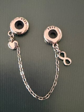 Colgante Seguridad Plata S925 Corazón Infinito