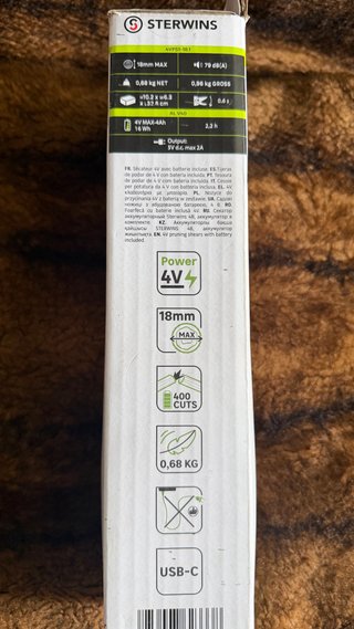 Tesoura de Poda a Bateria Sterwins 4V