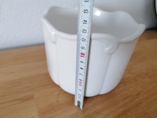 Maceta cerámica blanca