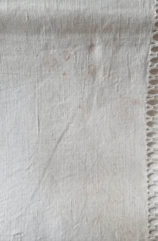 Lenzuolo matrimoniale antico in lino