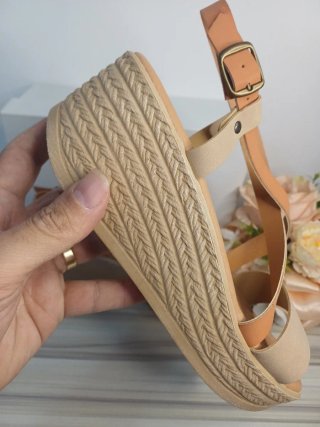 Sandali donna Simone Martinez Tg 40 Beige/Arancio
