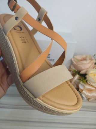 Sandali donna Simone Martinez Tg 40 Beige/Arancio