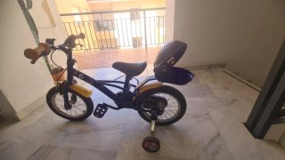 Bicicleta infantil 14" con ruedines