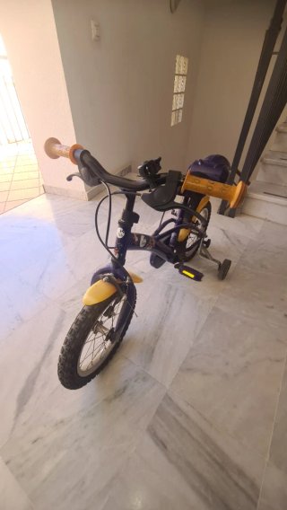 Bicicleta infantil 14" con ruedines