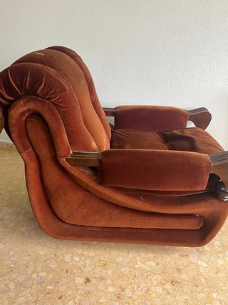 2 Sillones Terciopelo Marrón