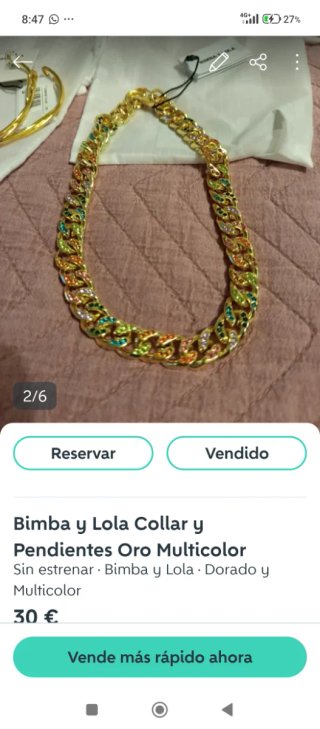 Collar Bimba y Lola Dorado