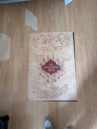 Póster Harry Potter Hogwarts y Mapa del Merodeador
