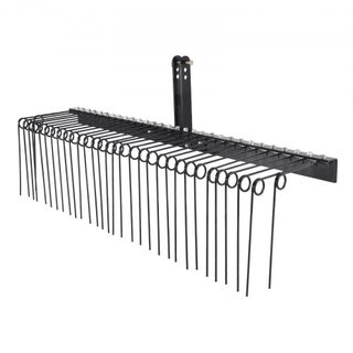 Rastrillo de Paisajismo Remolcado 72"/183 cm Rastrillo Desmalezador de Césped con 32 Púas de Acero